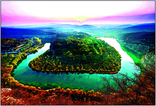 淇河天然太极图 管俊卿 摄